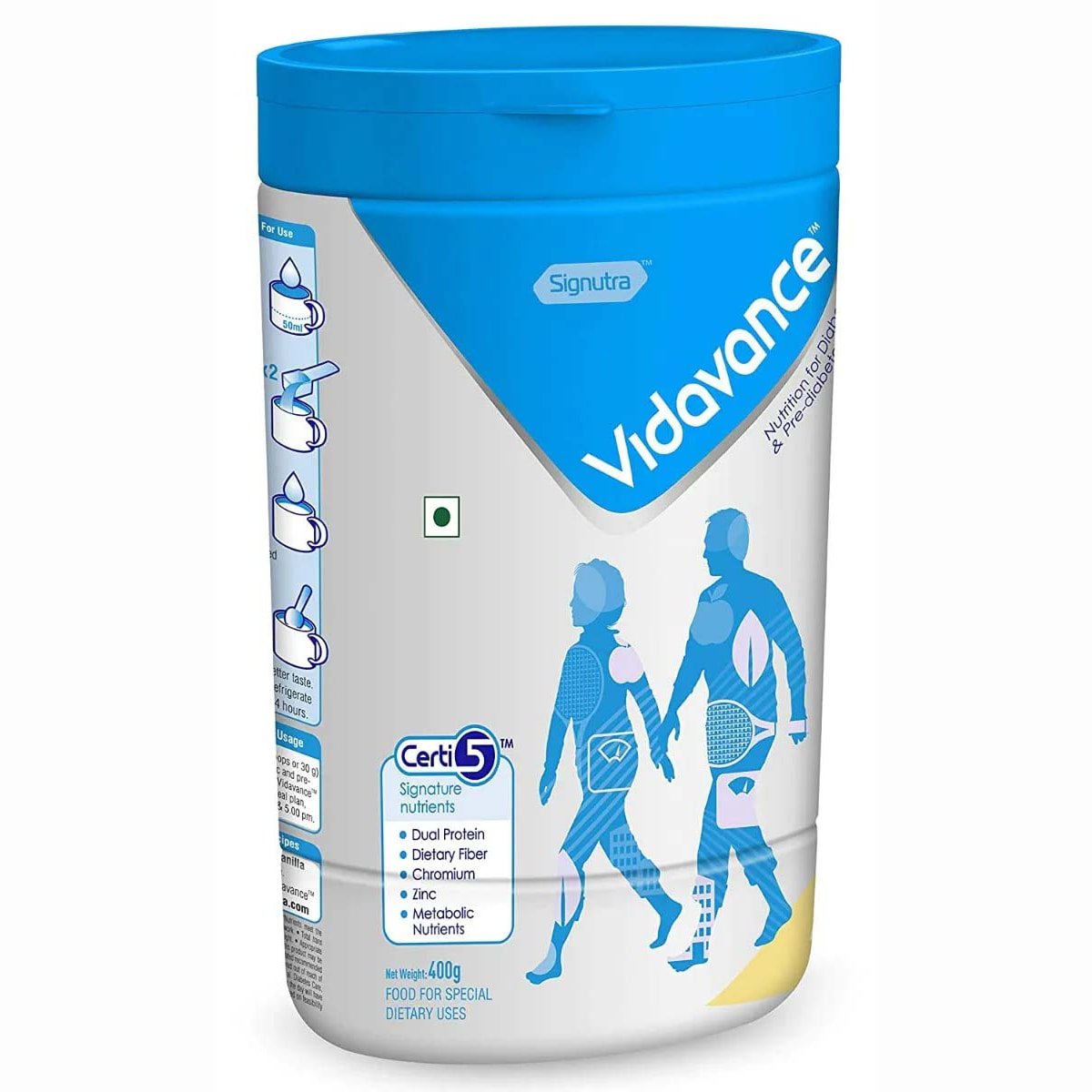 Vidavance Vanilla Powder 400 gm, Pack of 1 Vidavance Vanilla Powder 400 gm, Pack of 1