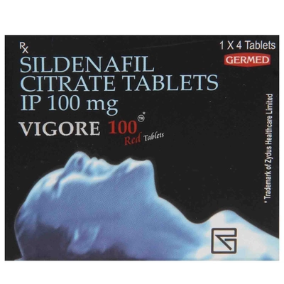 Vigore 100 Red Tablet 4's, Pack of 4 TABLETS