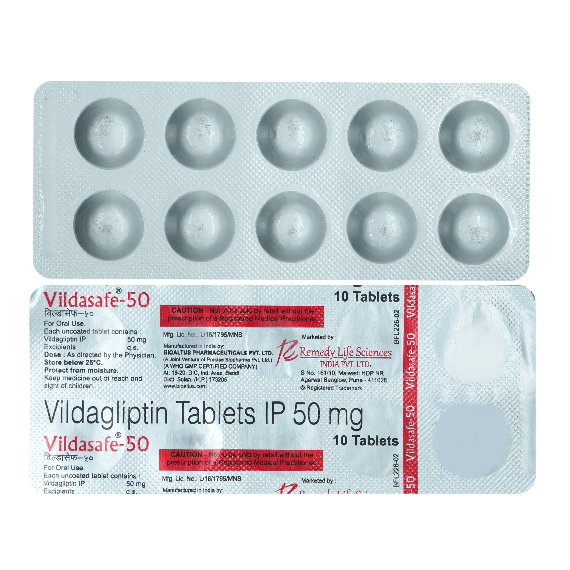 Vildasafe-50 Tablet 10's, Pack of 10 TABLETS Vildasafe-50 Tablet 10's, Pack of 10 TABLETS