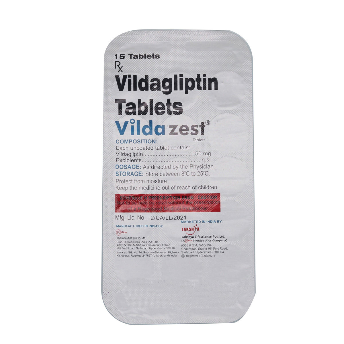 Buy Vildazest 50mg Tablet 10's Online