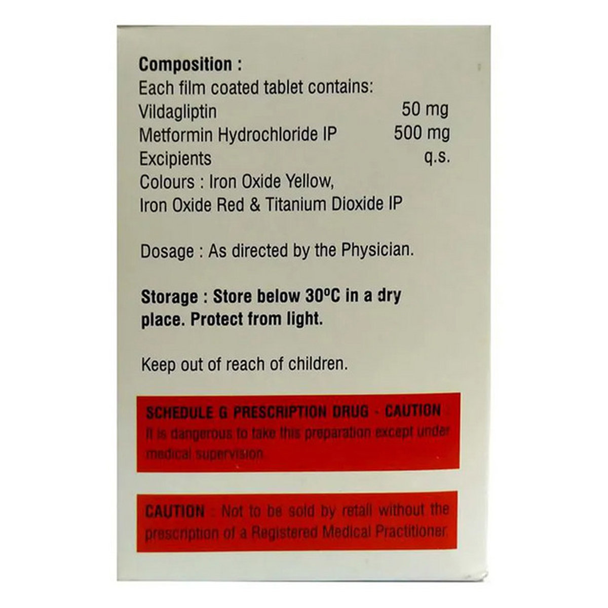 Vilzato M 500 mg/50 mg Tablet 10's, Pack of 10 Vilzato M 500 mg/50 mg Tablet 10's, Pack of 10