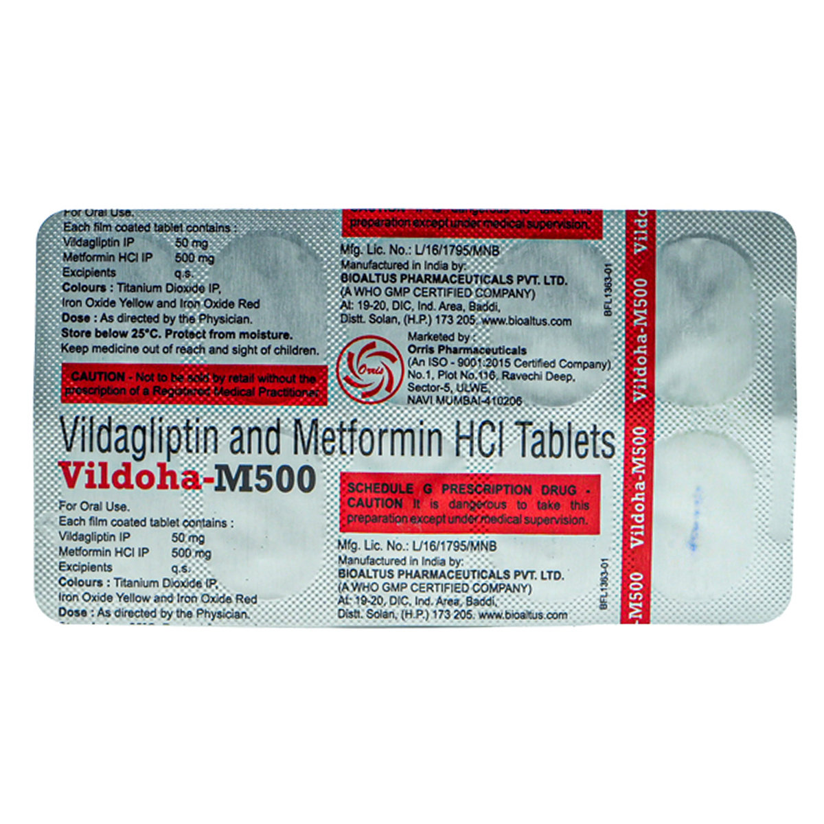 Vildoha M 500 Tablet 10's, Pack of 10 TABLETS Vildoha M 500 Tablet 10's, Pack of 10 TABLETS
