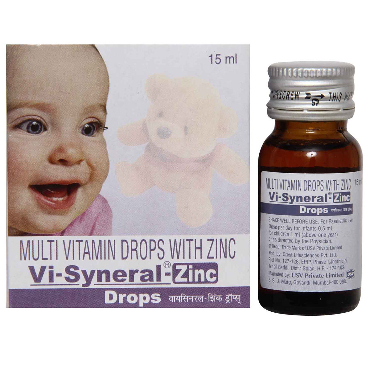 Vi-Syneral -Zinc Drops 15 ml, Pack of 1 Vi-Syneral -Zinc Drops 15 ml, Pack of 1