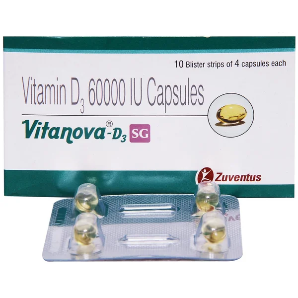 Vitanova-D3 SG Capsule 4's, Pack of 4