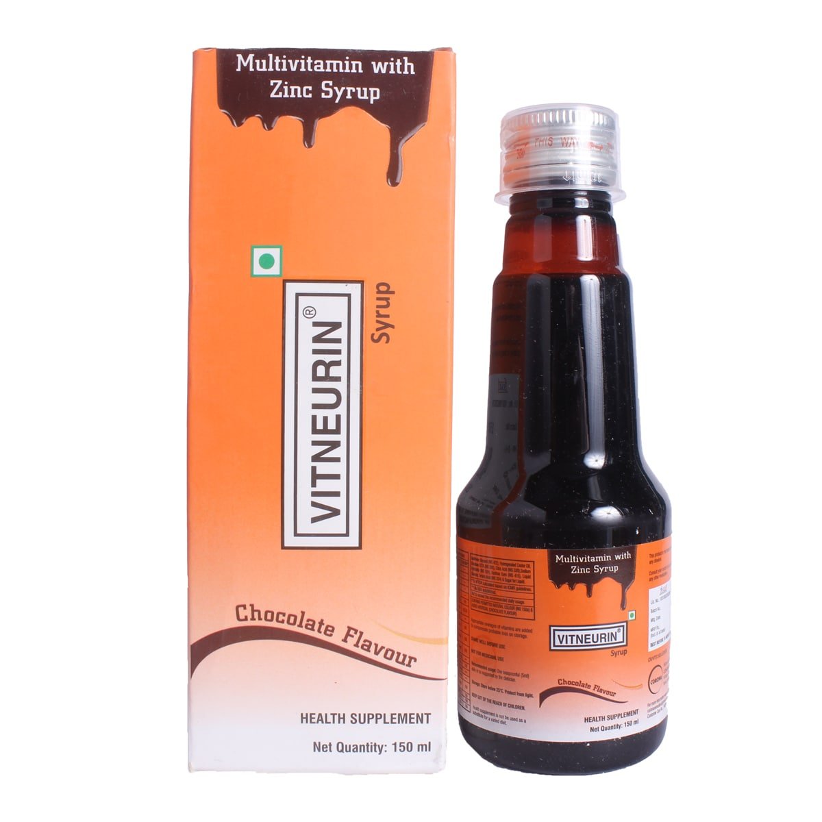 Vitneurin Chocolate Flavour Syrup 150 ml, Pack of 1 Vitneurin Chocolate Flavour Syrup 150 ml, Pack of 1