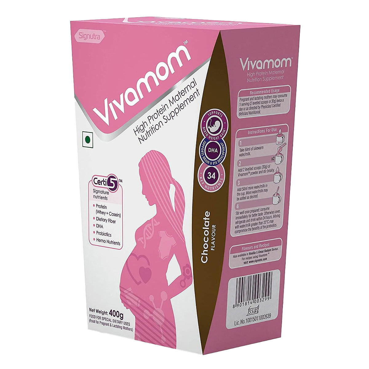 Vivamom Chocolate Powder 400 gm, Pack of 1 Vivamom Chocolate Powder 400 gm, Pack of 1