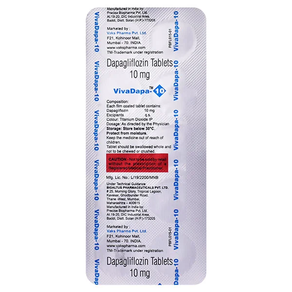 Vivadapa 10 Tablet 10's, Pack of 10 TABLETS