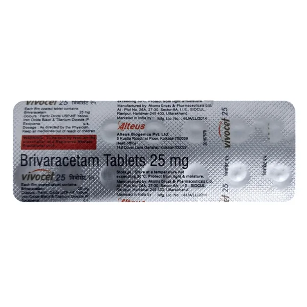 Vivocet 25 Tablet 14's, Pack of 14 TABLETS