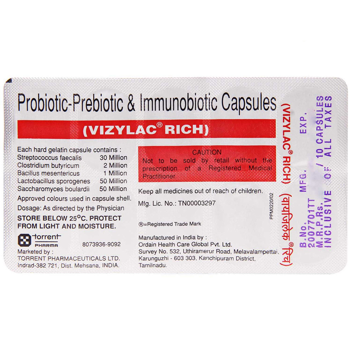 Vizylac Rich Capsule 10's, Pack of 10 Vizylac Rich Capsule 10's, Pack of 10