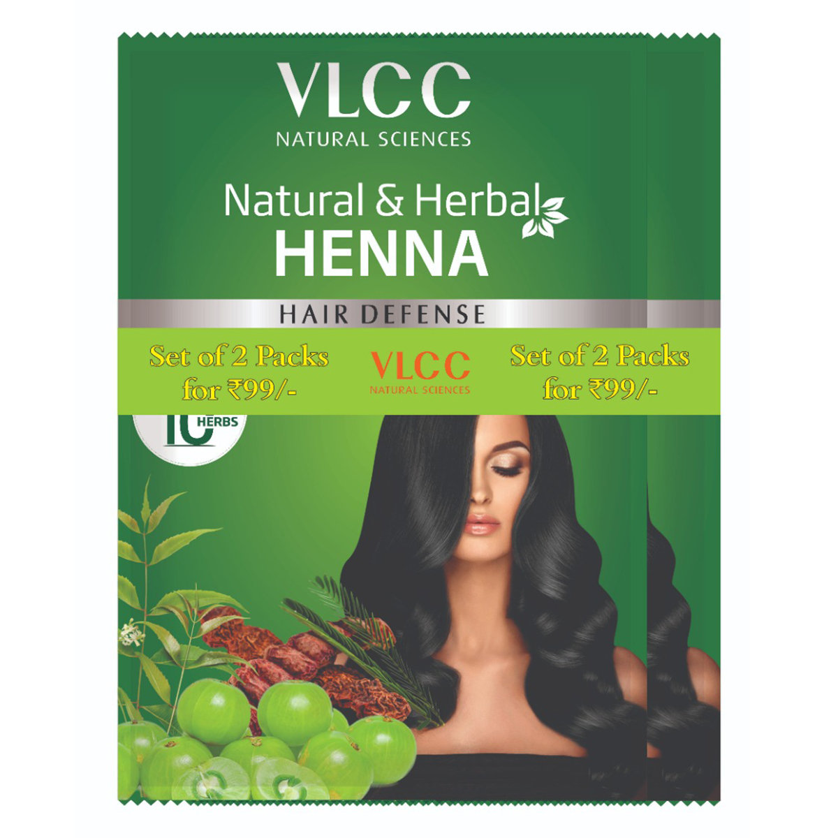 VLCC Natural & Herbal Henna Hair Defense Powder, 2 x 120 gm, Pack of 1 VLCC Natural & Herbal Henna Hair Defense Powder, 2 x 120 gm, Pack of 1