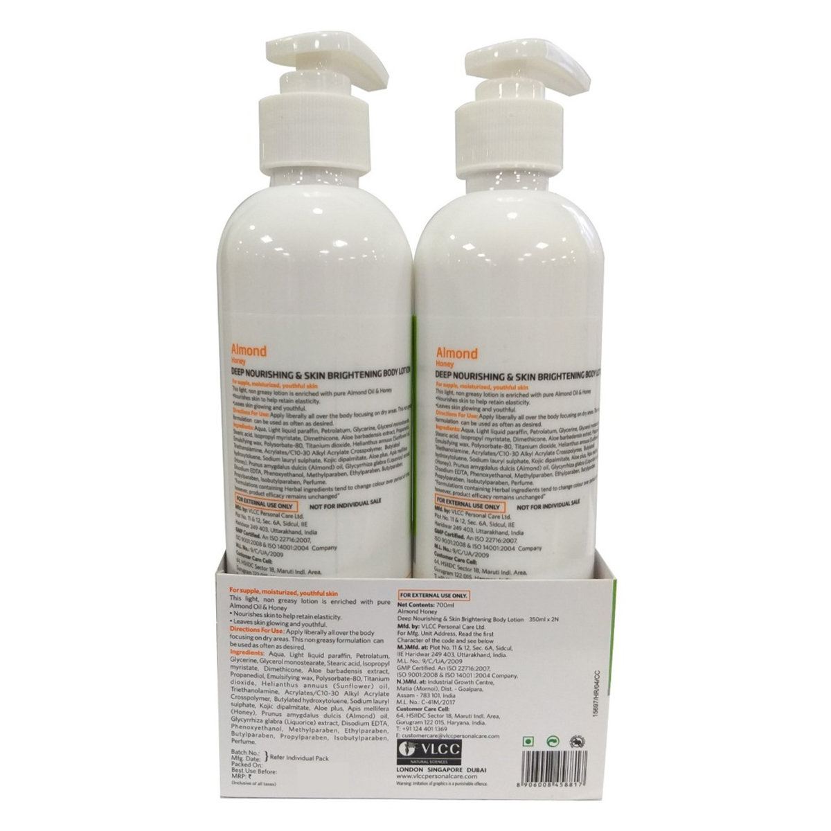 VLCC Almond Body Lotion, 2 x 350 ml, Pack of 1 VLCC Almond Body Lotion, 2 x 350 ml, Pack of 1