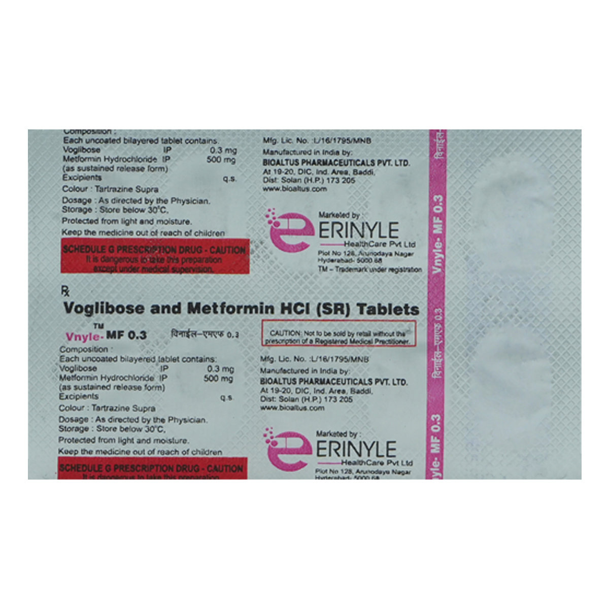 Vnyle-MF 0.3 Tablet 10's, Pack of 10 Vnyle-MF 0.3 Tablet 10's, Pack of 10