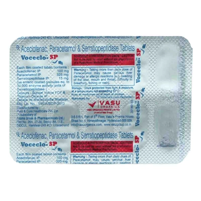 Voceclo-SP 100/325/15 Tablet 10's, Pack of 10 TABLETS