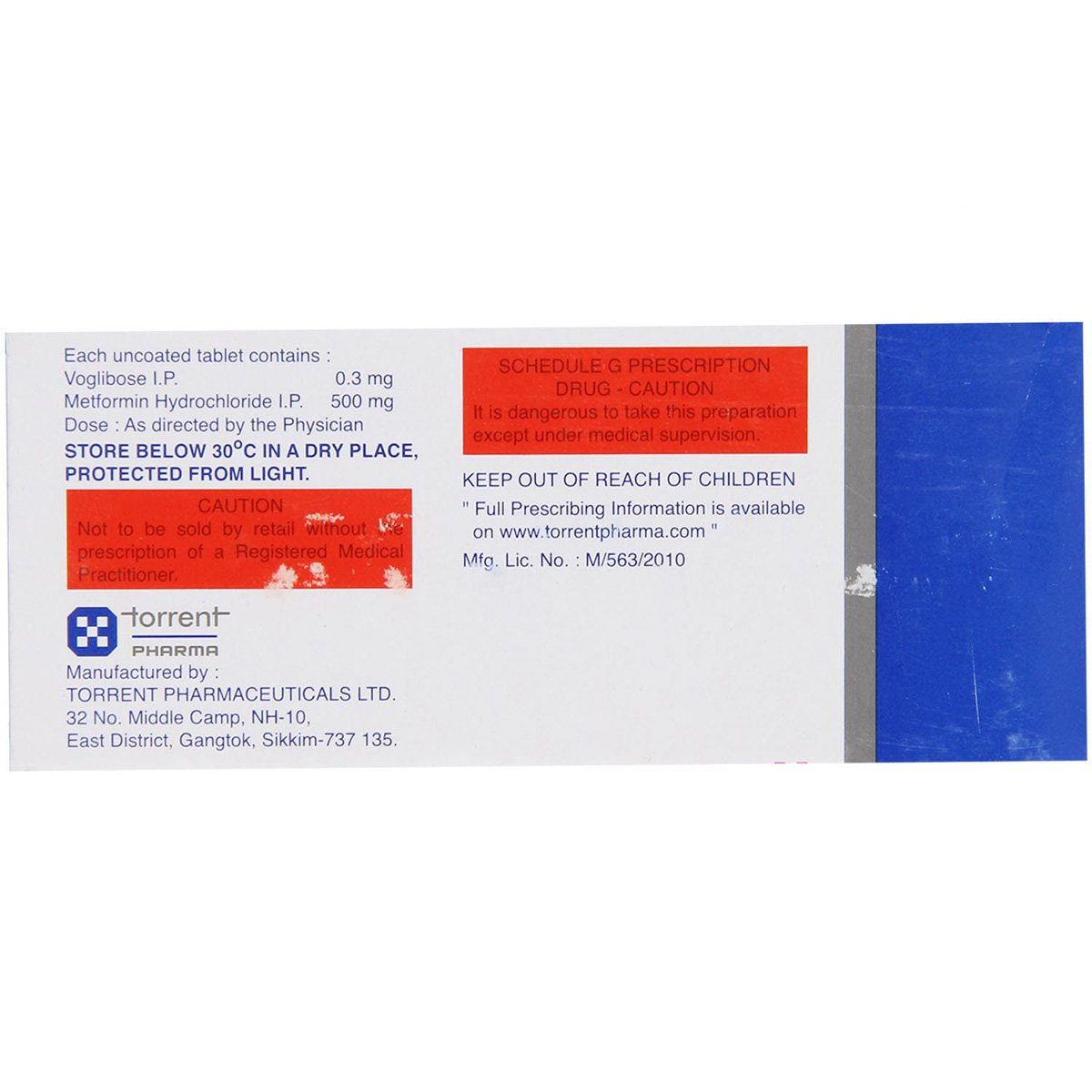 Voglitor MF 0.3 Tablet 10's, Pack of 10 Voglitor MF 0.3 Tablet 10's, Pack of 10