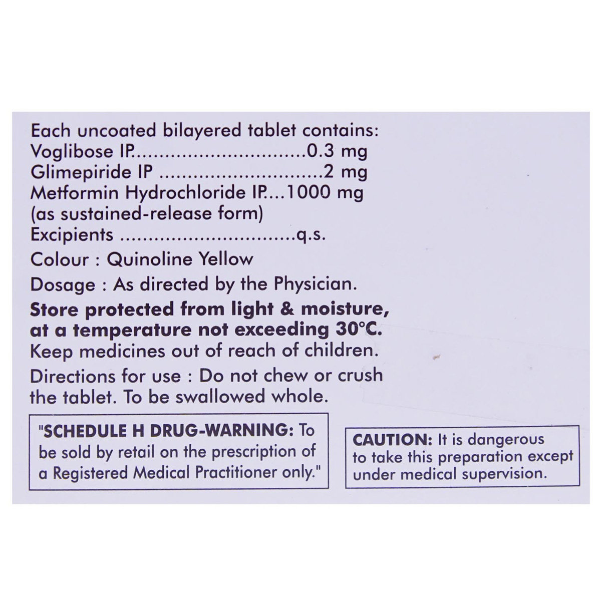 Voglinorm GM Forte 2 Tablet 10's, Pack of 10 TABLETS Voglinorm GM Forte 2 Tablet 10's, Pack of 10 TABLETS