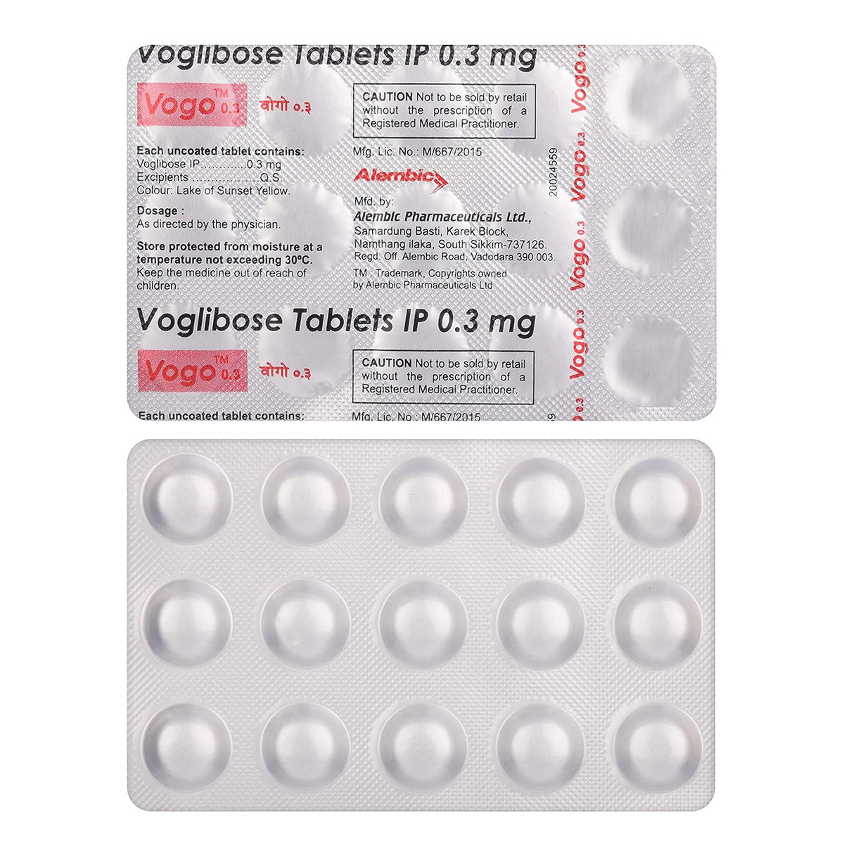 Vogo 0.3 Tablet 15's, Pack of 15 TABLETS Vogo 0.3 Tablet 15's, Pack of 15 TABLETS