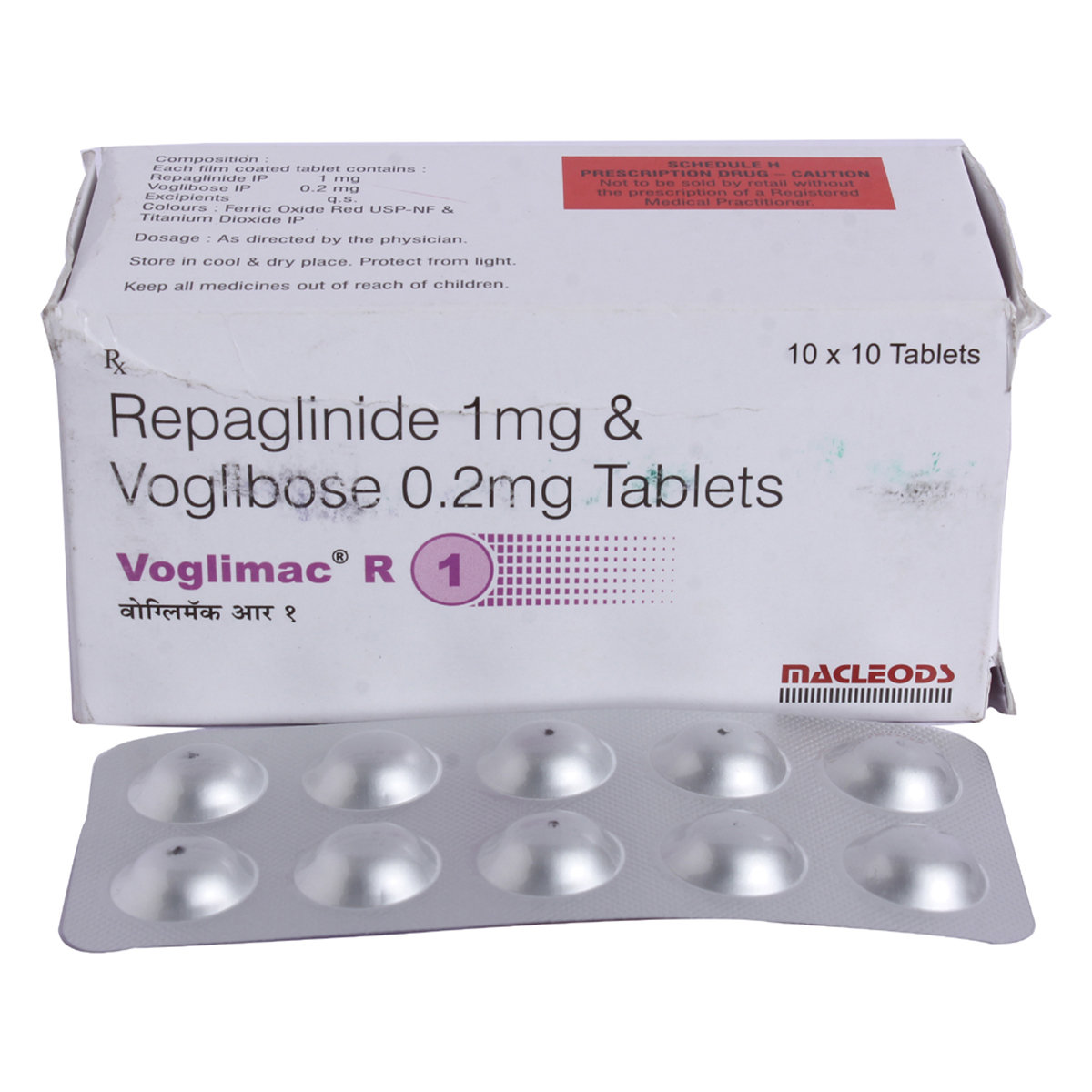 Voglimac R 1/0.2mg Tablet 10's, Pack of 10 Voglimac R 1/0.2mg Tablet 10's, Pack of 10