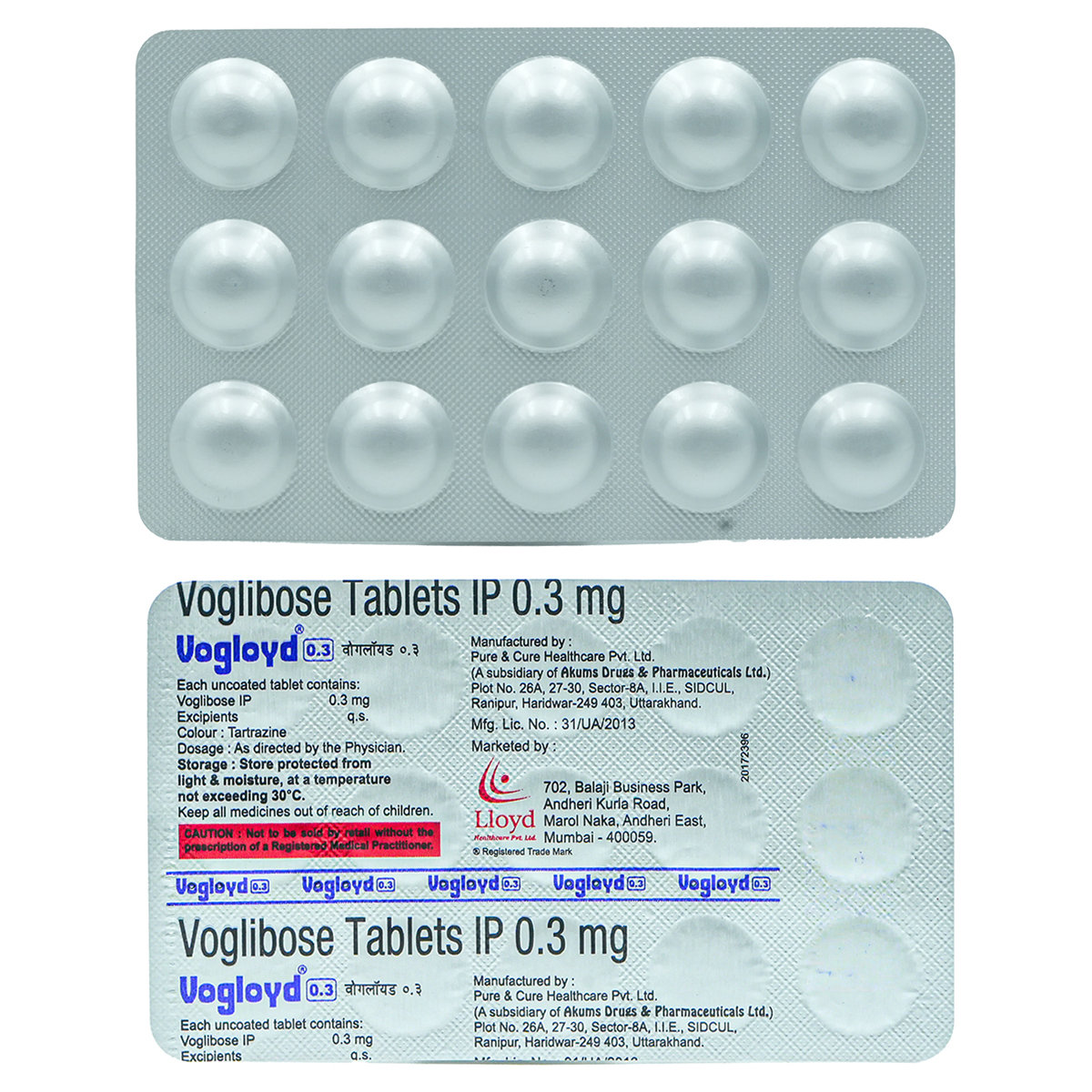 Vogloyd 0.3 Tablet 15's, Pack of 15 TABLETS Vogloyd 0.3 Tablet 15's, Pack of 15 TABLETS