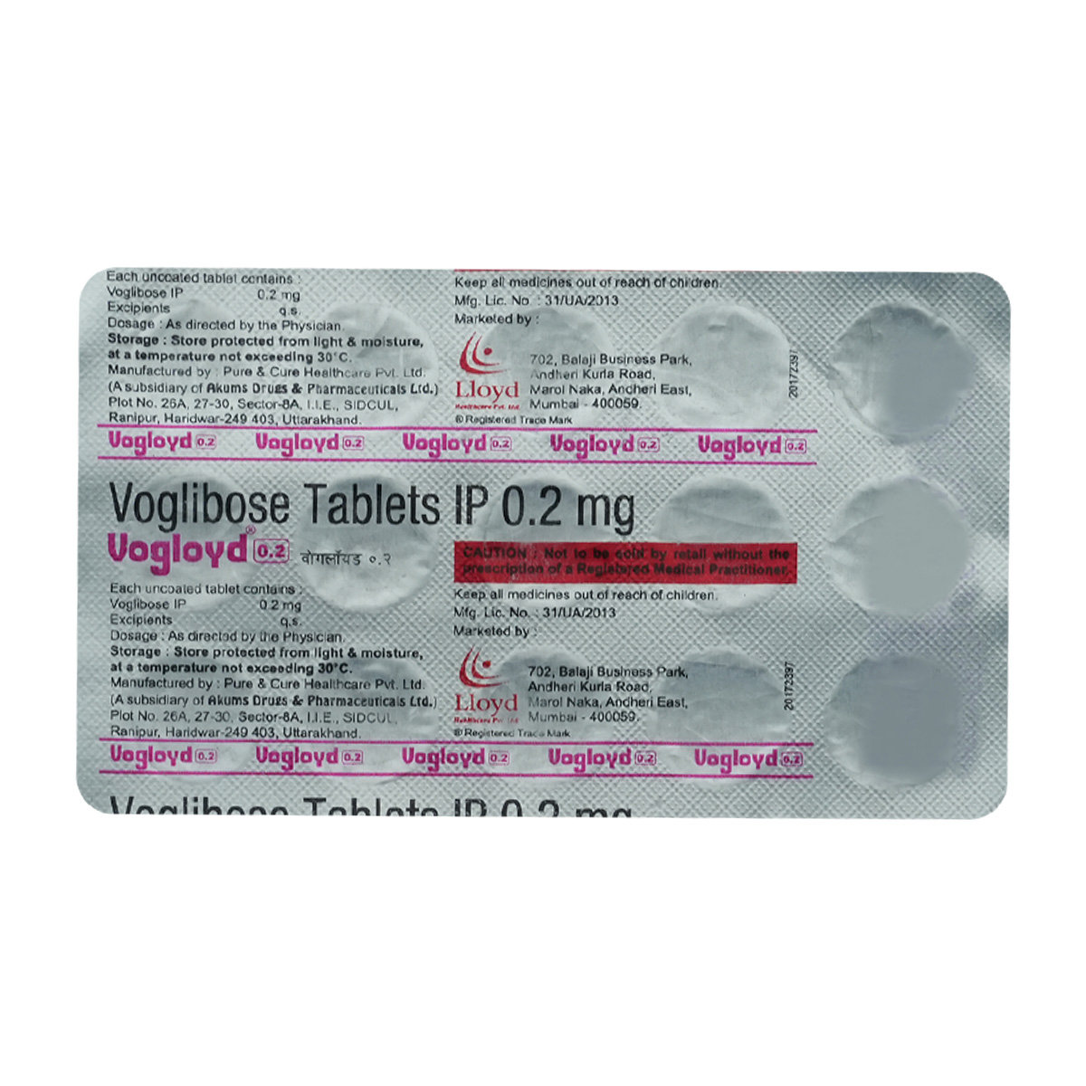 Vogloyd 0.2 Tablet 15's, Pack of 15 TABLETS Vogloyd 0.2 Tablet 15's, Pack of 15 TABLETS