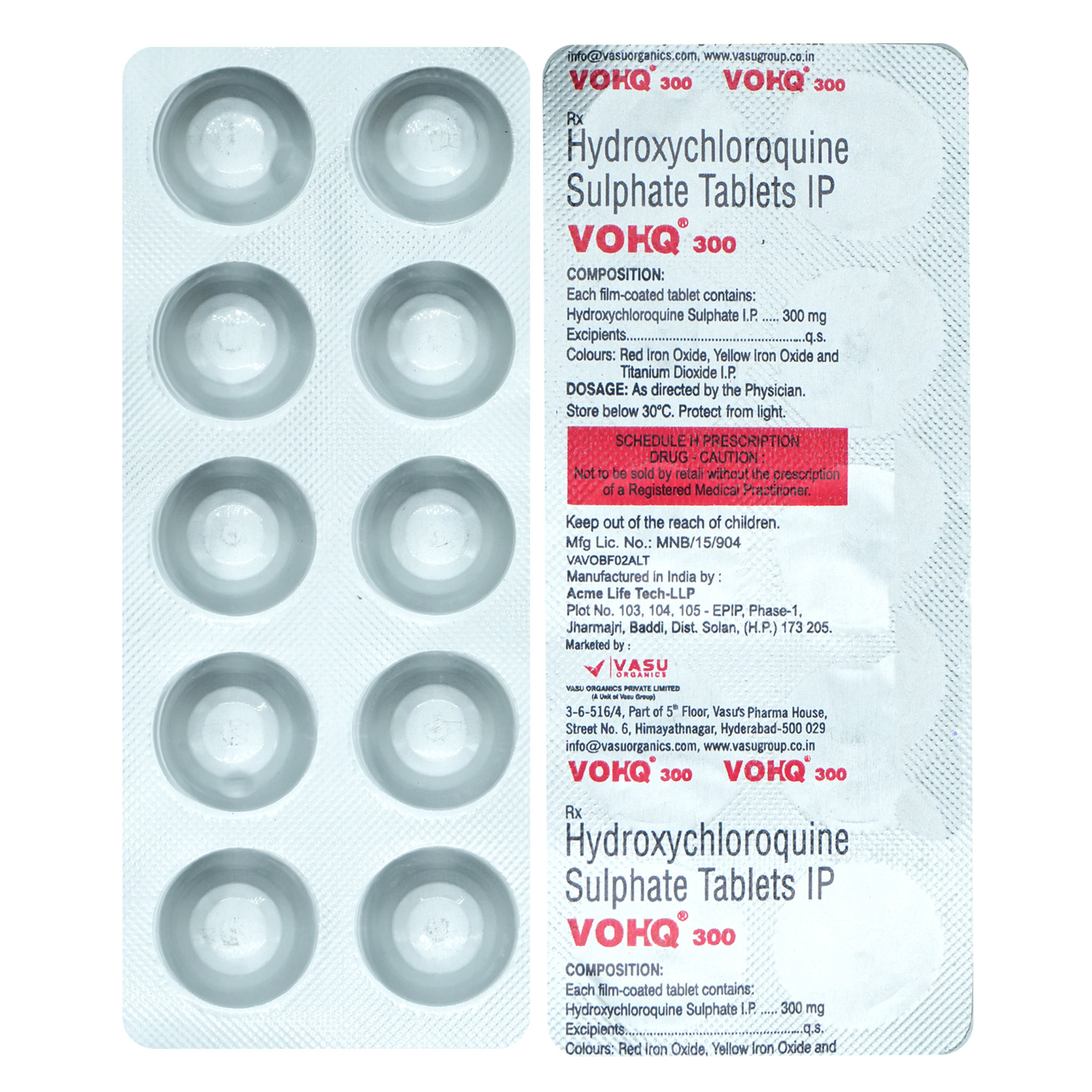 Vohq 300mg Tablet 10's, Pack of 10 TabletS Vohq 300mg Tablet 10's, Pack of 10 TabletS