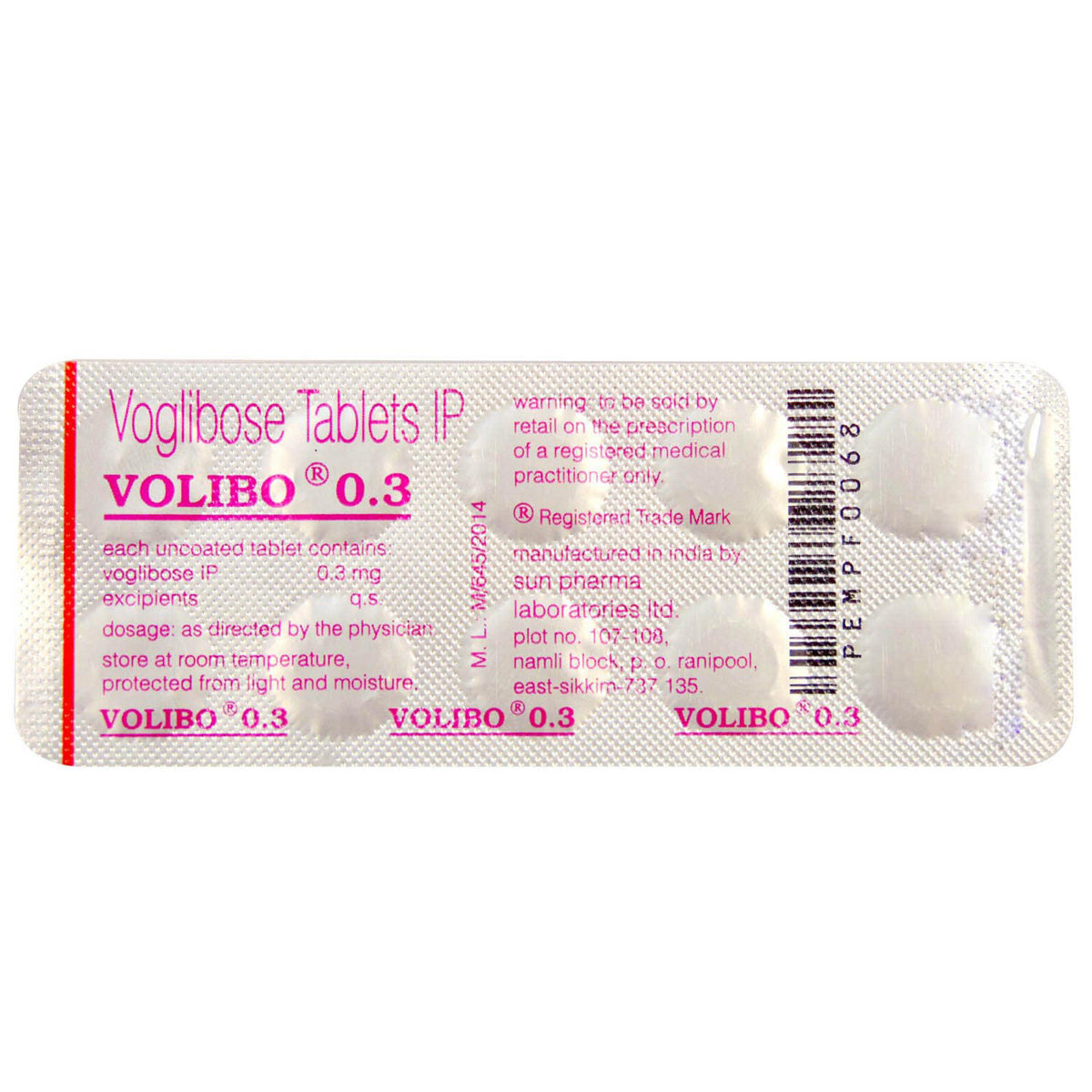 Volibo 0.3 Tablet 10's, Pack of 10 TABLETS Volibo 0.3 Tablet 10's, Pack of 10 TABLETS