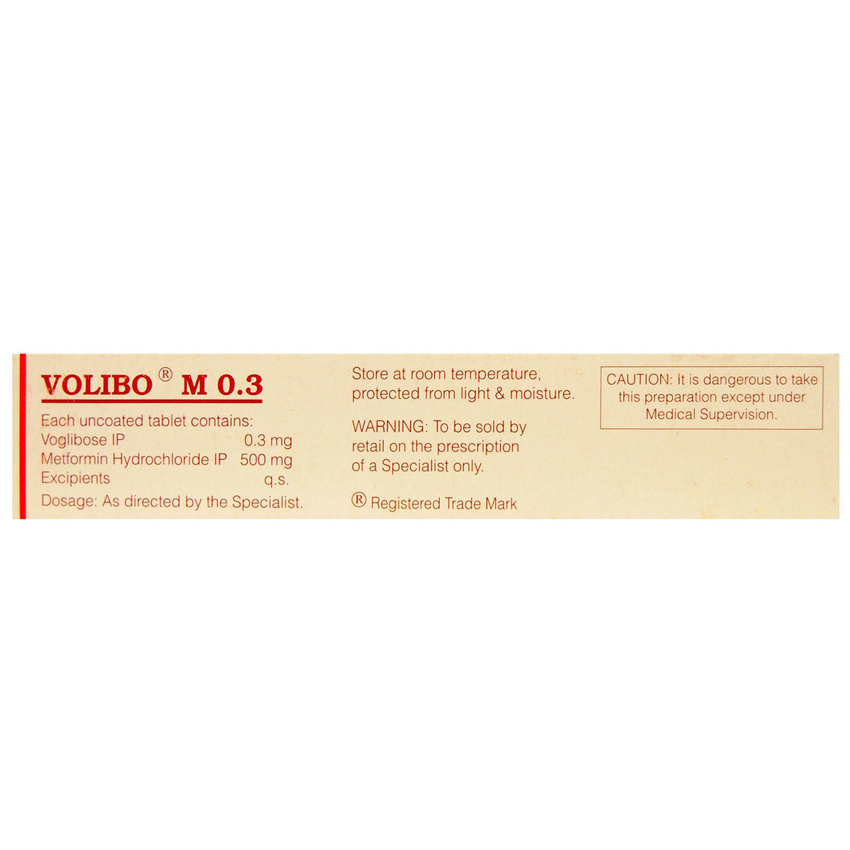 Volibo M 0.3 Tablet 10's, Pack of 10 Volibo M 0.3 Tablet 10's, Pack of 10