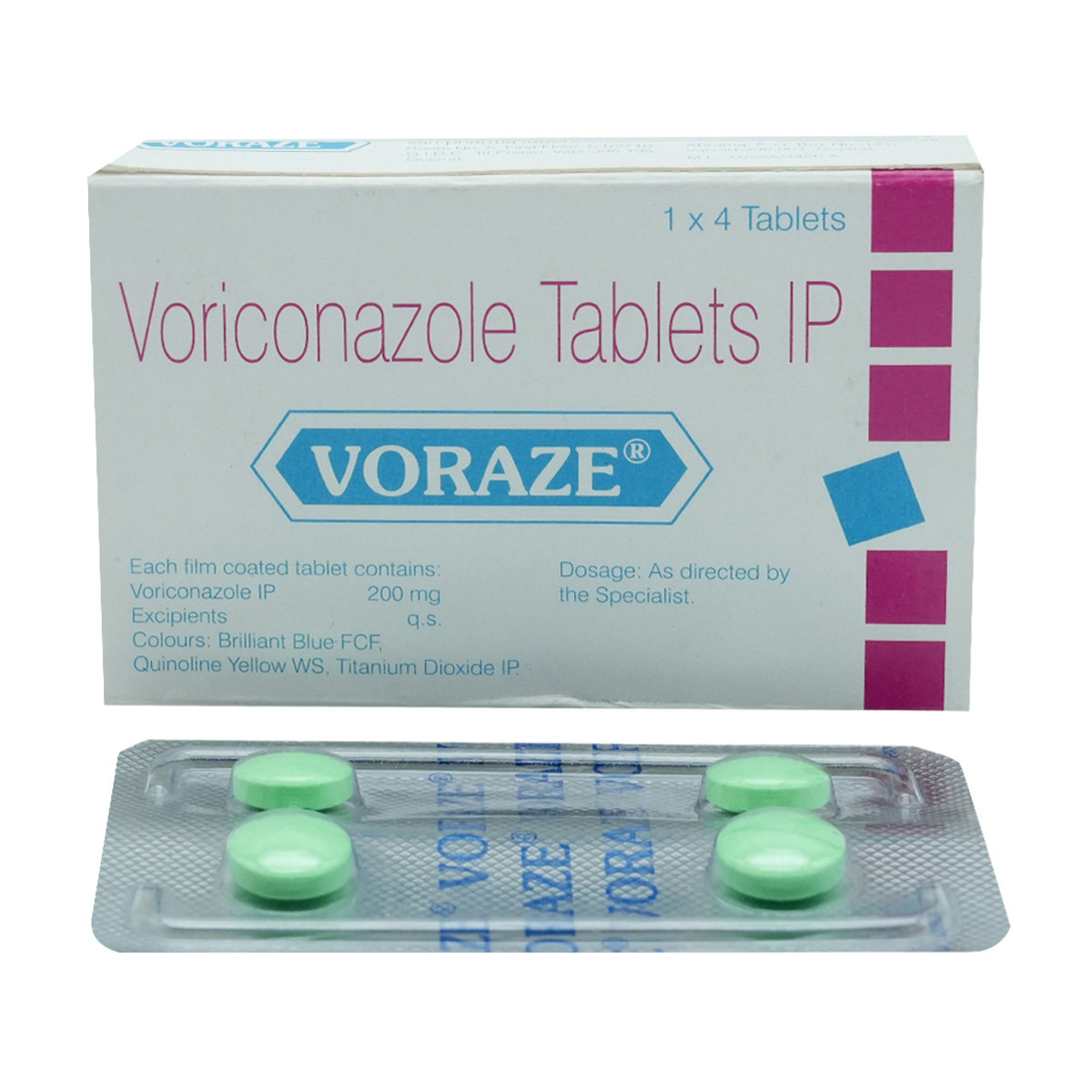 Voraze 200 mg Tablet 4's, Pack of 4 TABLETS Voraze 200 mg Tablet 4's, Pack of 4 TABLETS
