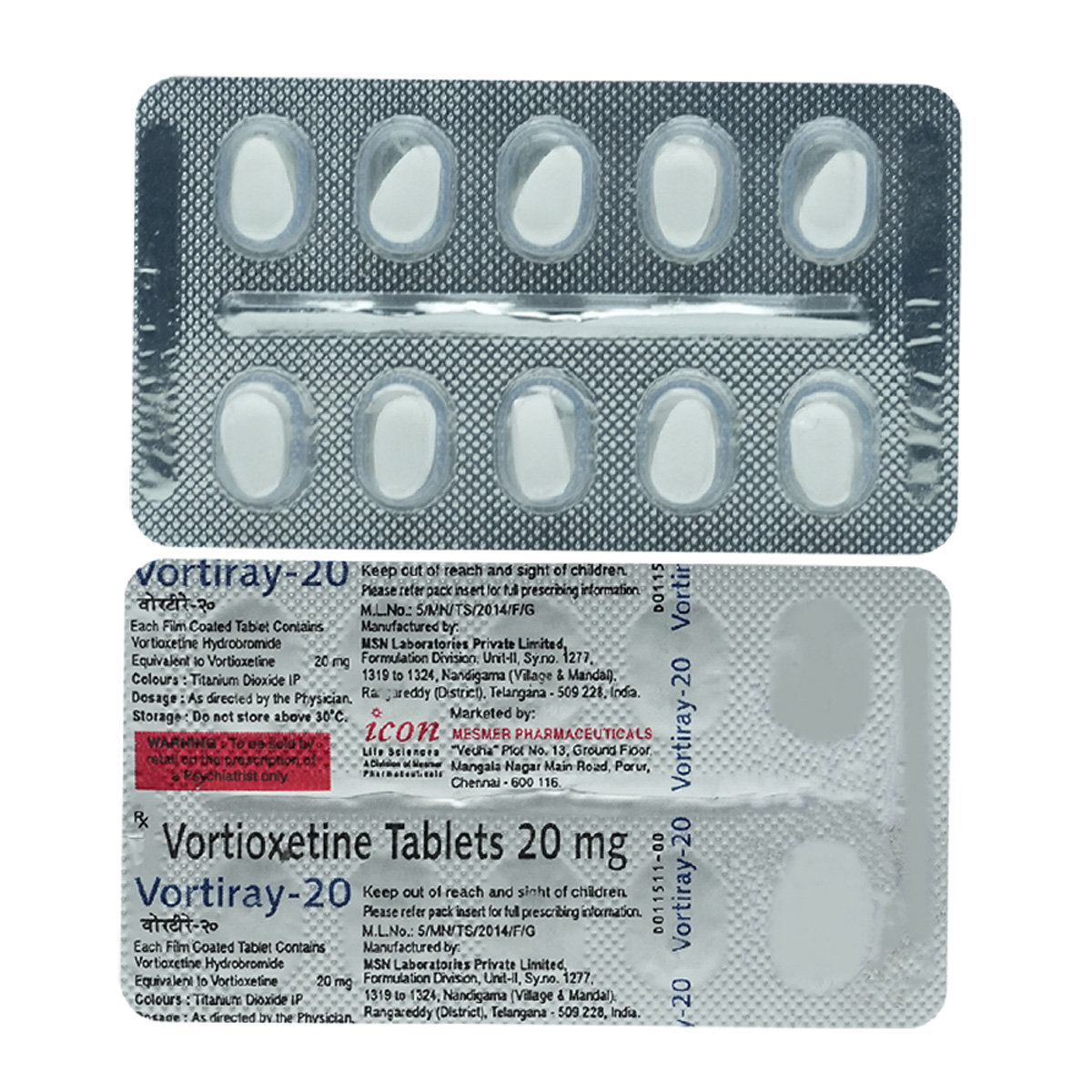 Vortiray-20 Tablet 10's, Pack of 10 TabletS Vortiray-20 Tablet 10's, Pack of 10 TabletS