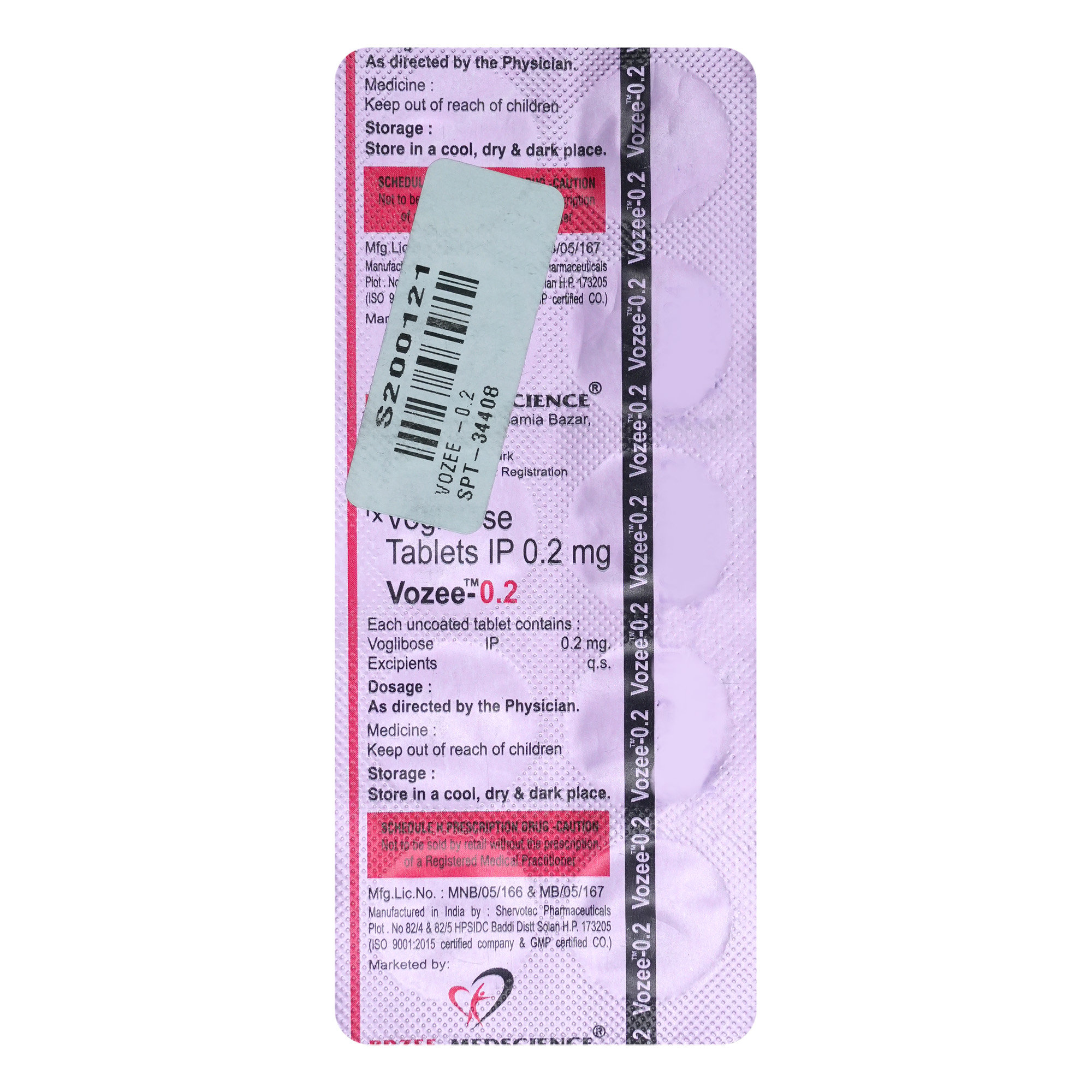 Vozee-0.2 Tablet 10's, Pack of 10 TABLETS Vozee-0.2 Tablet 10's, Pack of 10 TABLETS