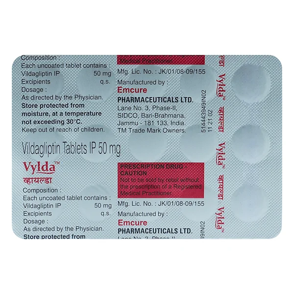 Vylda Tablet 15's, Pack of 15 TABLETS