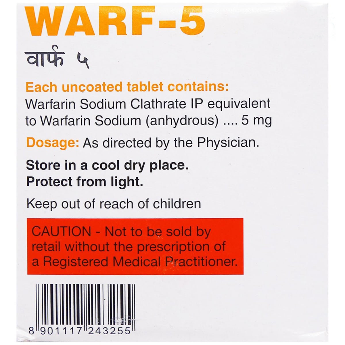 Warf-5 Tablet 30's, Pack of 30 TABLETS Warf-5 Tablet 30's, Pack of 30 TABLETS