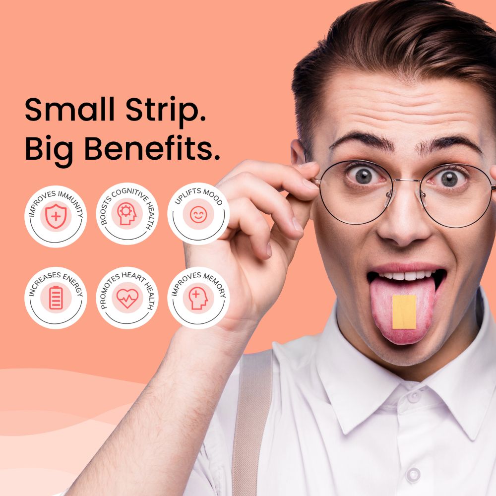 Wellbeing Nutrition Melts Into Multi Vitamins Alphonso Mango Flavour Sugar Free, 30 Strips, Pack of 1 Wellbeing Nutrition Melts Into Multi Vitamins Alphonso Mango Flavour Sugar Free, 30 Strips, Pack of 1