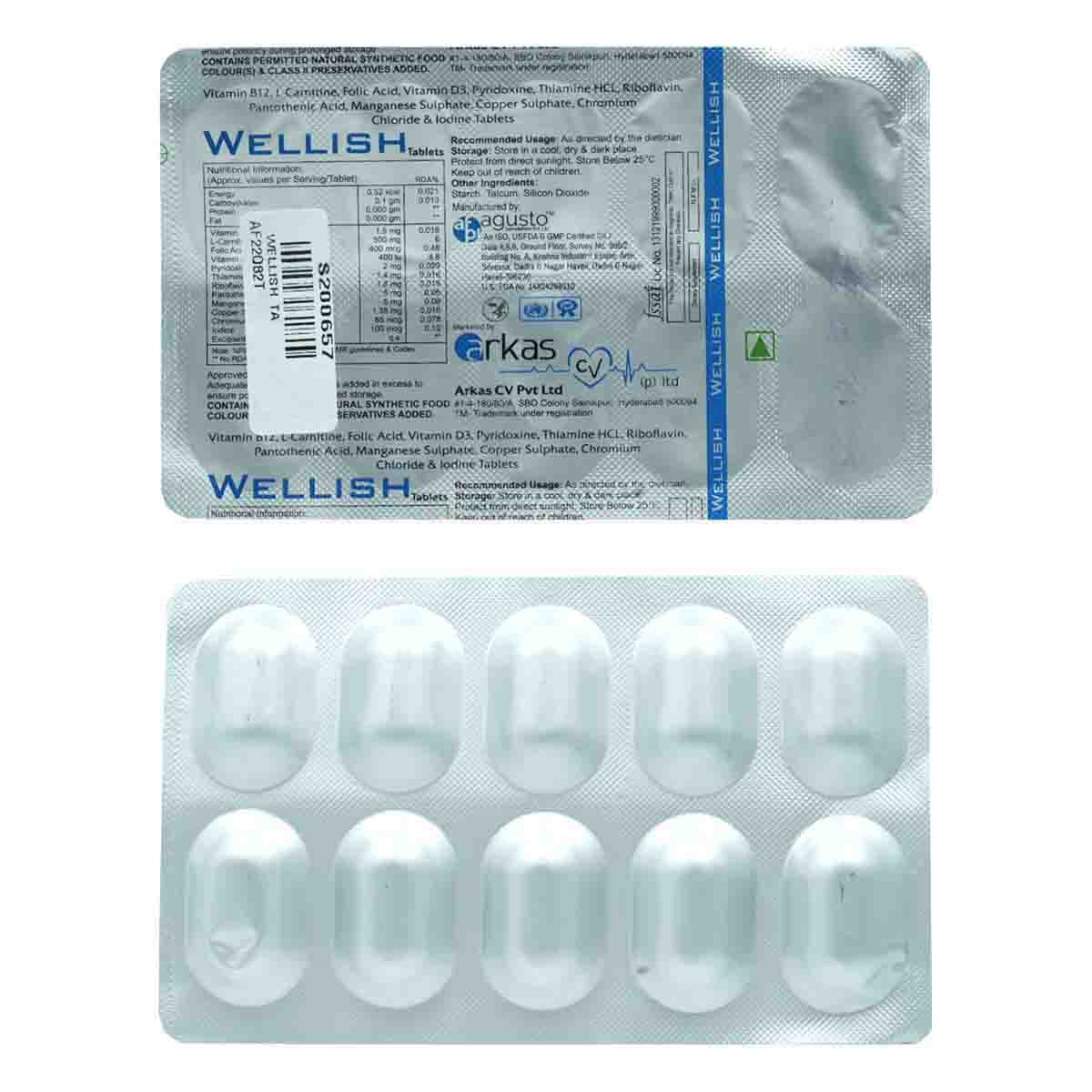 Wellish Tablet 10's, Pack of 10 Wellish Tablet 10's, Pack of 10