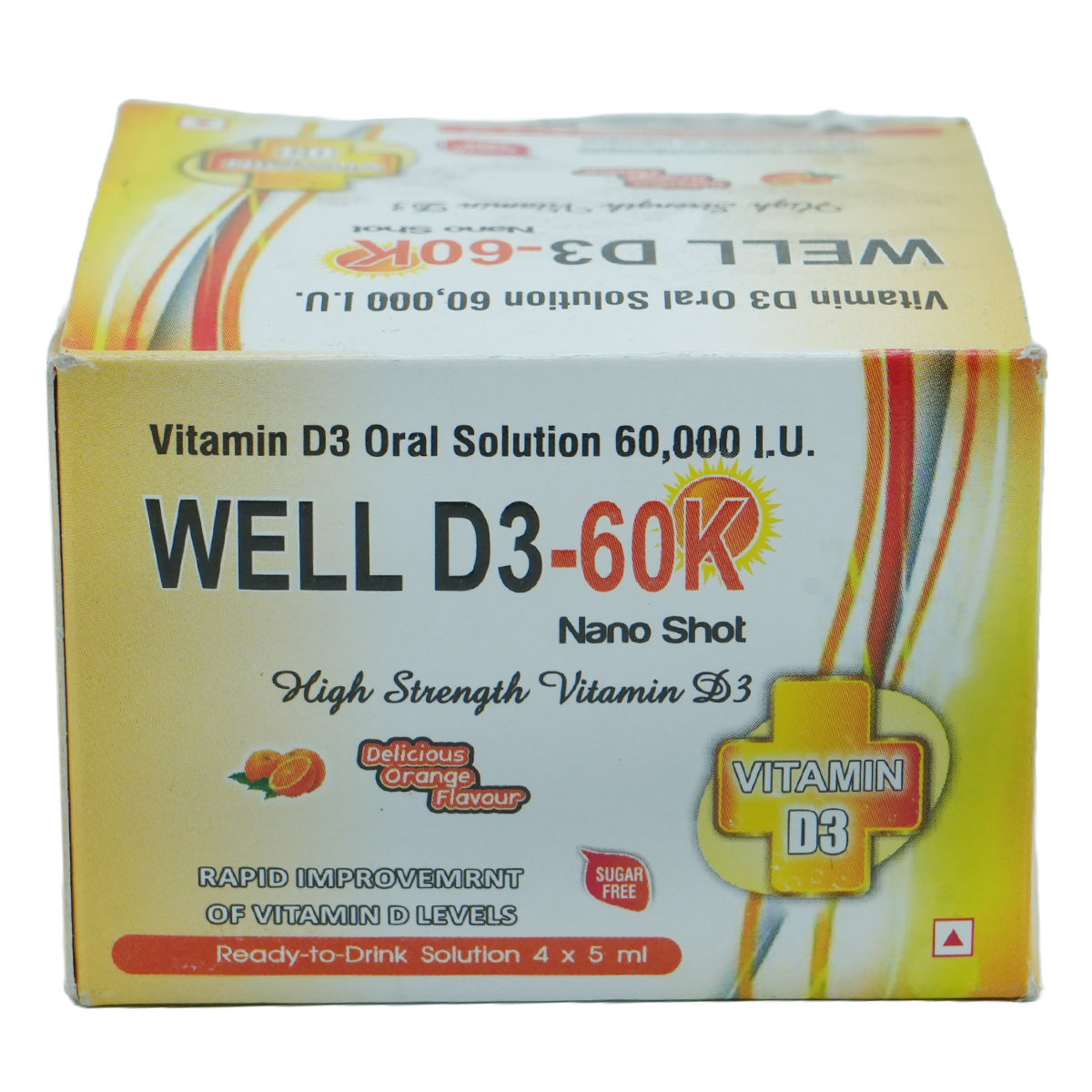 Well D3-60K Sugar Free Nano Orange Flavour Solution 5 ml, Pack of 1 Oral Solution Well D3-60K Sugar Free Nano Orange Flavour Solution 5 ml, Pack of 1 Oral Solution