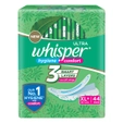 Whisper Ultra Clean Sanitary Pads XL+, 44 Count