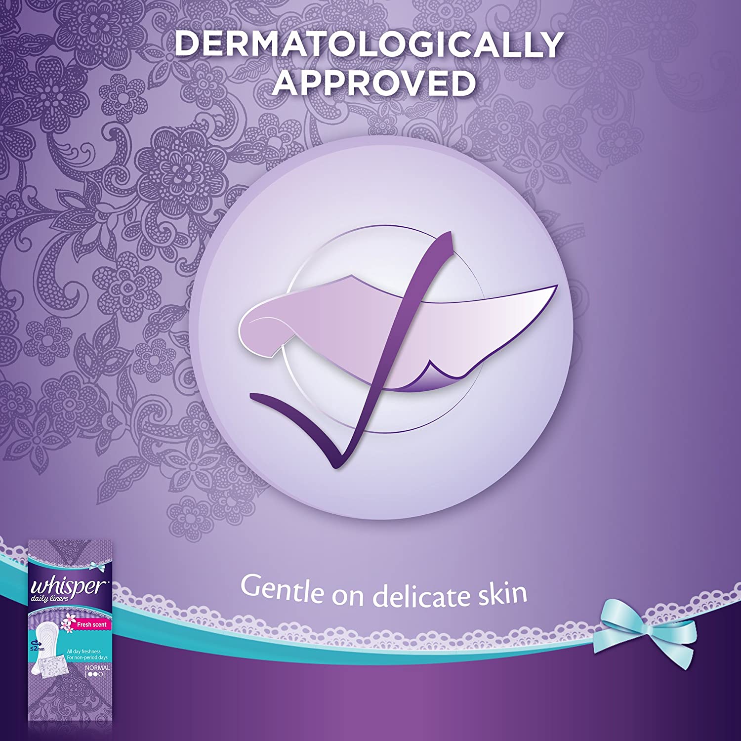 Whisper Clean & Fresh Daily Liners Normal, 20 Count, Pack of 1 Whisper Clean & Fresh Daily Liners Normal, 20 Count, Pack of 1