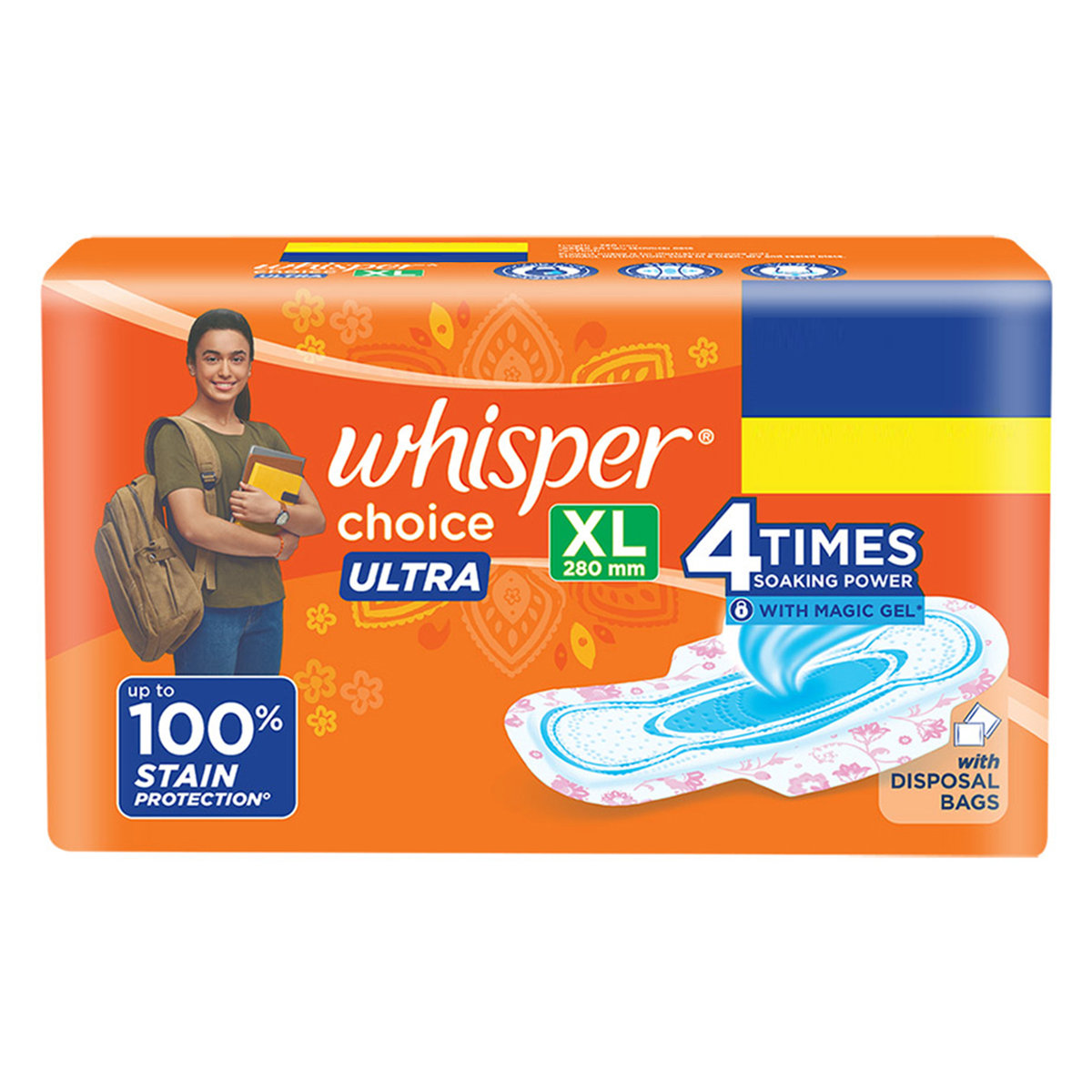 Whisper Choice Ultra Sanitary Pads XL, 40 Count, Pack of 1 Whisper Choice Ultra Sanitary Pads XL, 40 Count, Pack of 1