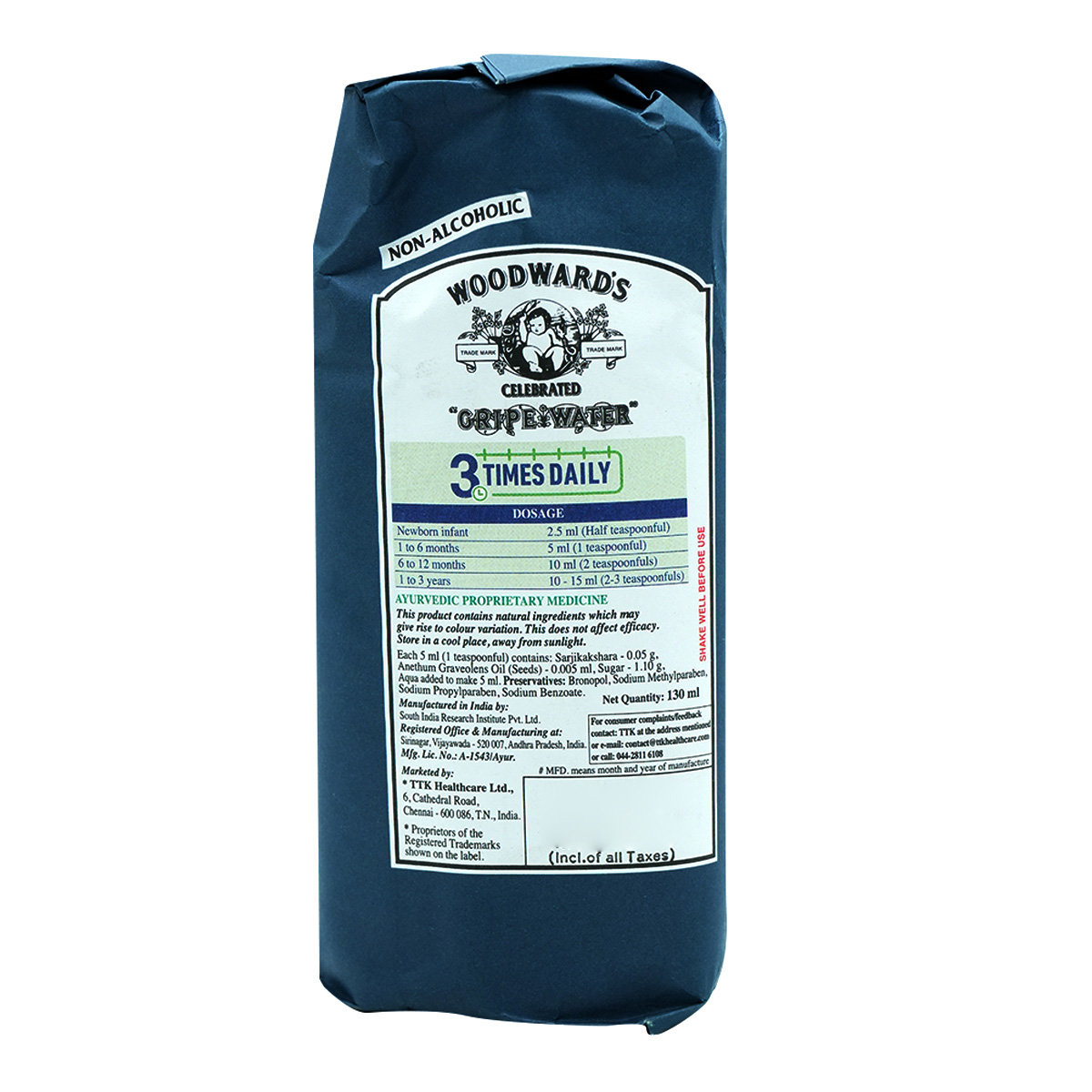 Woodwards Gripe Water, 130 ml, Pack of 1 Woodwards Gripe Water, 130 ml, Pack of 1