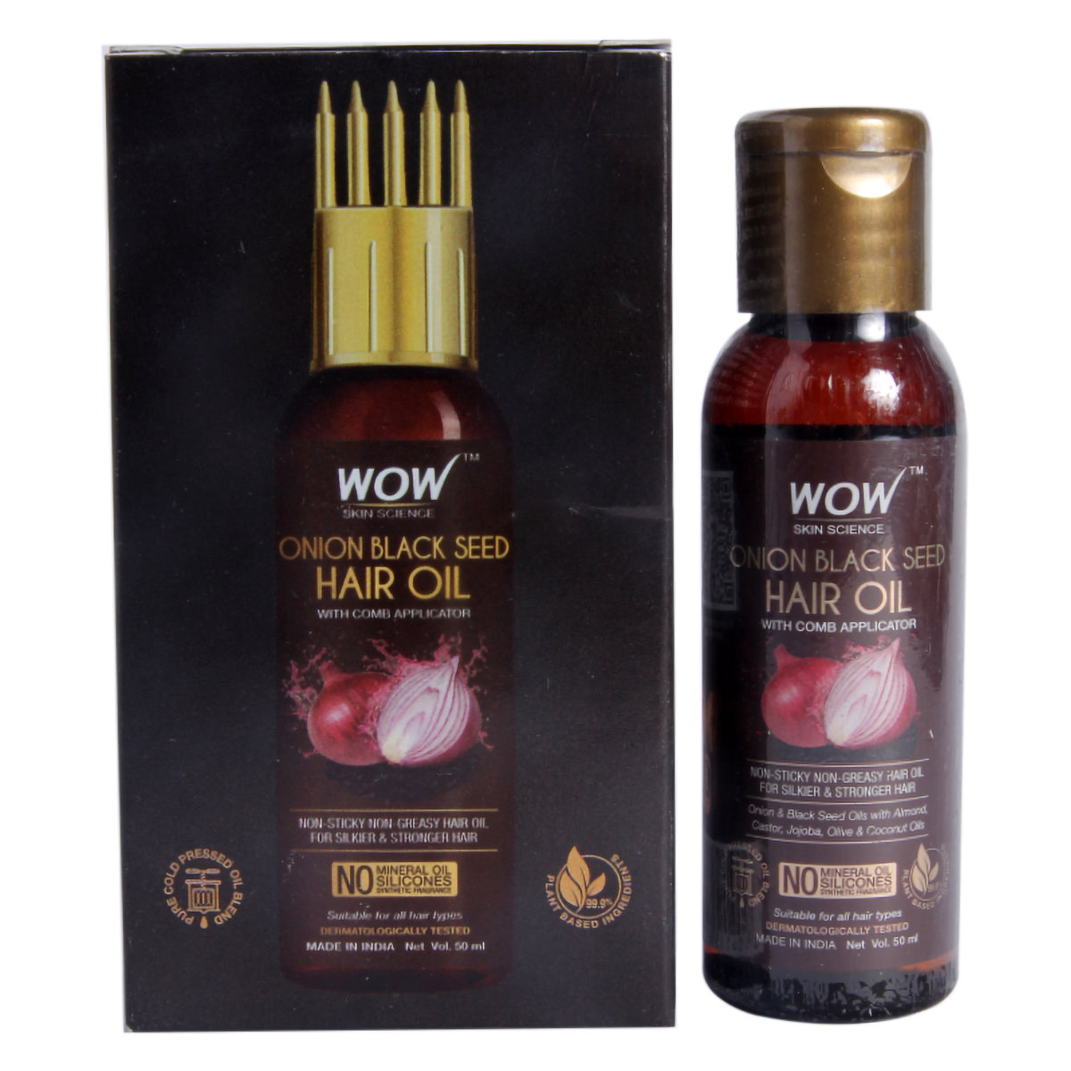 Wow Skin Science Onion Black Seed Hair Oil, 50 ml, Pack of 1 Wow Skin Science Onion Black Seed Hair Oil, 50 ml, Pack of 1