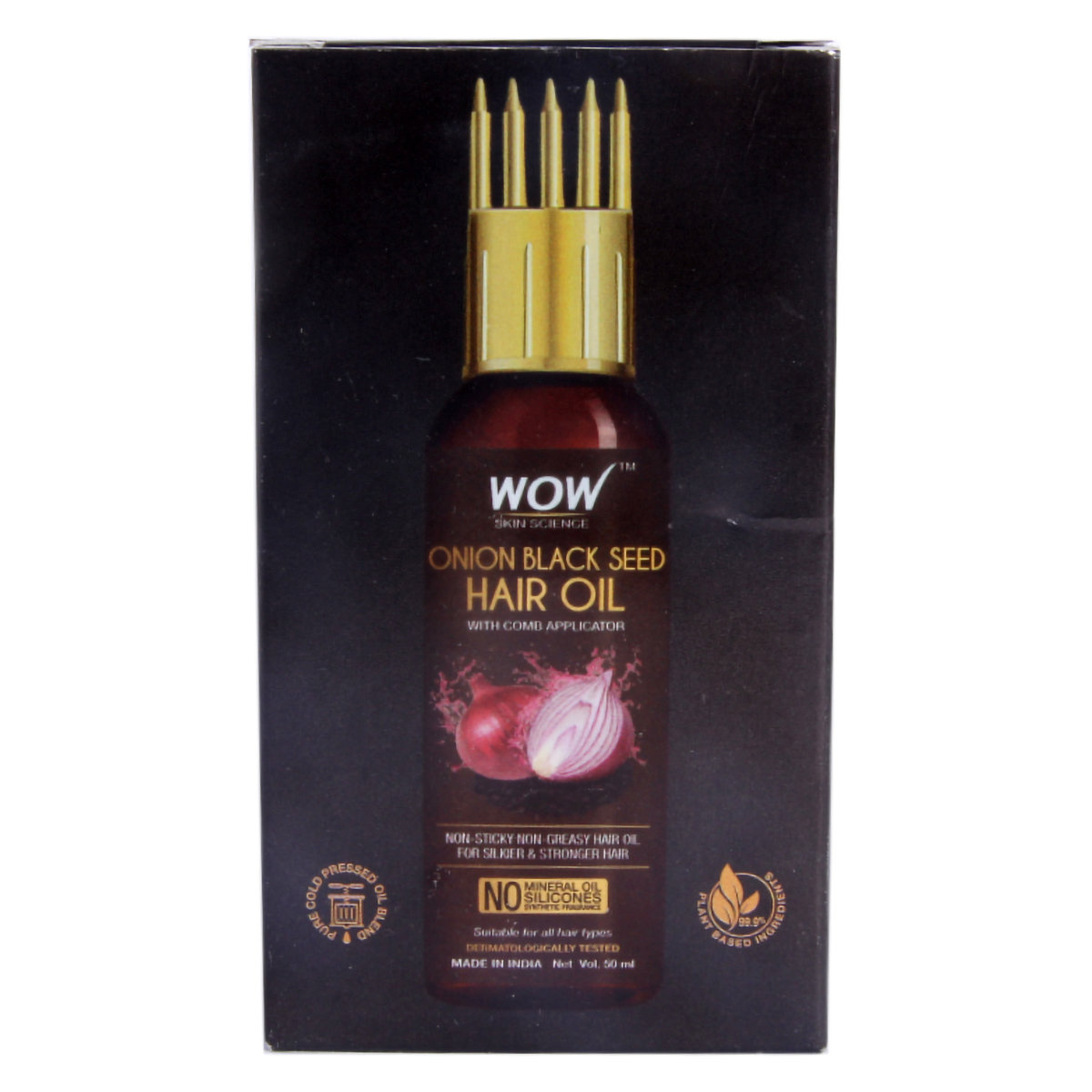 Wow Skin Science Onion Black Seed Hair Oil, 50 ml, Pack of 1 Wow Skin Science Onion Black Seed Hair Oil, 50 ml, Pack of 1