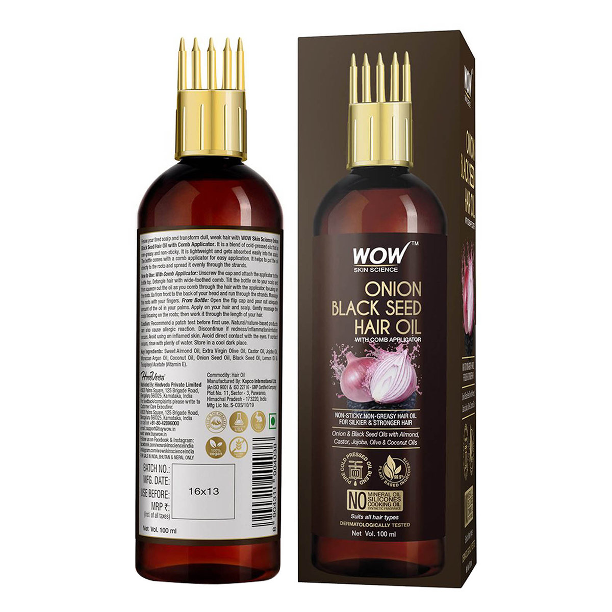 Wow Skin Science Onion Black Seed Hair Oil, 100 ml, Pack of 1 Wow Skin Science Onion Black Seed Hair Oil, 100 ml, Pack of 1