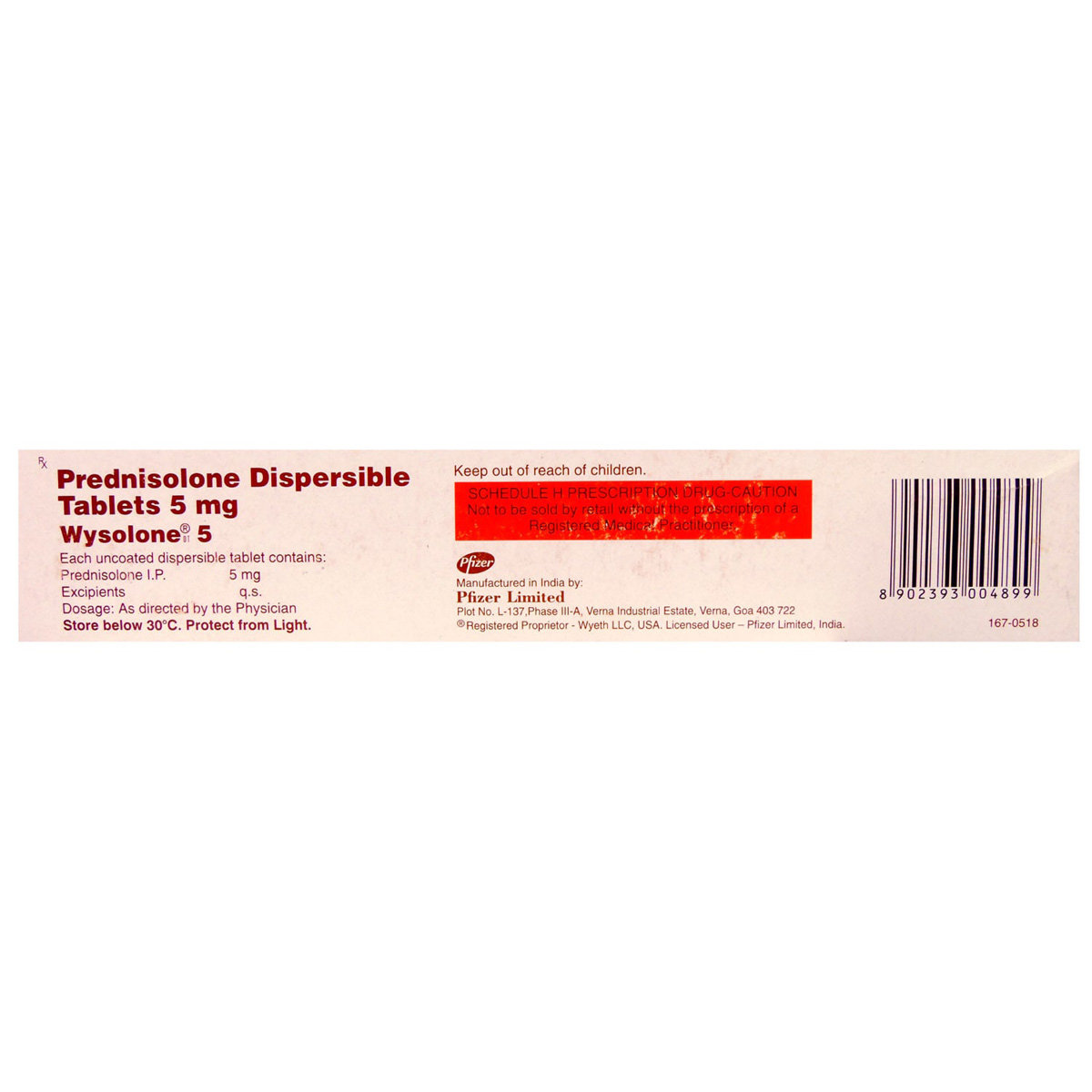 Wysolone 5 mg Tablet 15's, Pack of 15 TABLETS Wysolone 5 mg Tablet 15's, Pack of 15 TABLETS