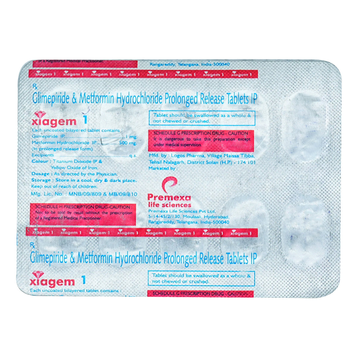 Xiagem 1 Tablet 10's, Pack of 10 TABLETS Xiagem 1 Tablet 10's, Pack of 10 TABLETS