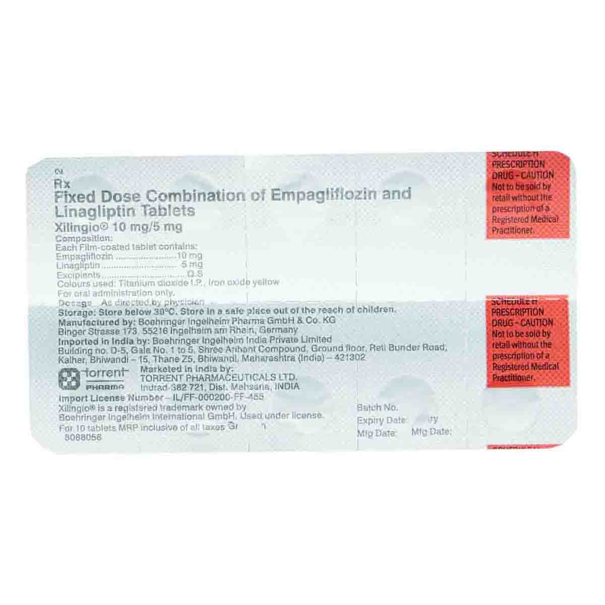 Xilingio 10/5 Tablet 10's, Pack of 10 TabletS Xilingio 10/5 Tablet 10's, Pack of 10 TabletS