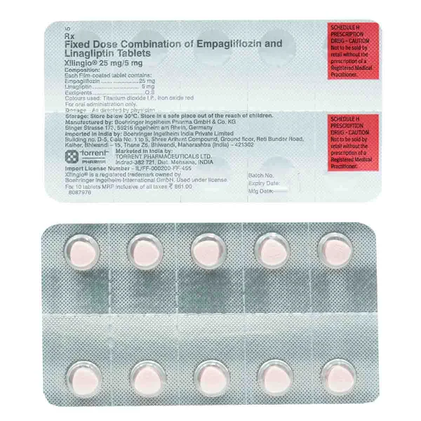 Xilingio 25/5 Tablet 10's, Pack of 10 TabletS