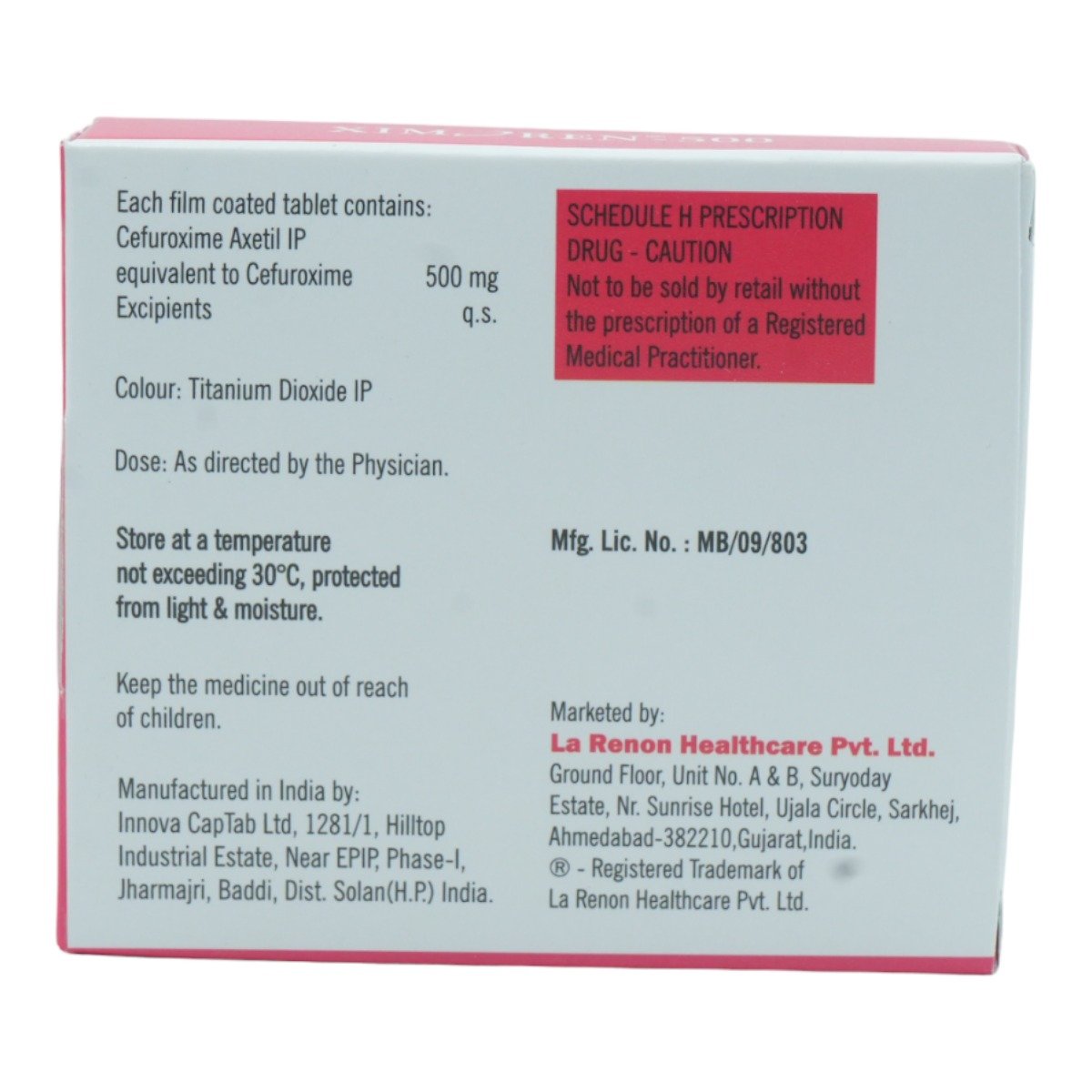 Ximoren 500 Tablet 4's, Pack of 4 TABLETS Ximoren 500 Tablet 4's, Pack of 4 TABLETS