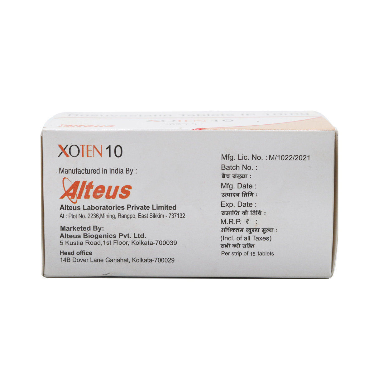 Xoten-10 Tablet 15's, Pack of 15 TABLETS Xoten-10 Tablet 15's, Pack of 15 TABLETS