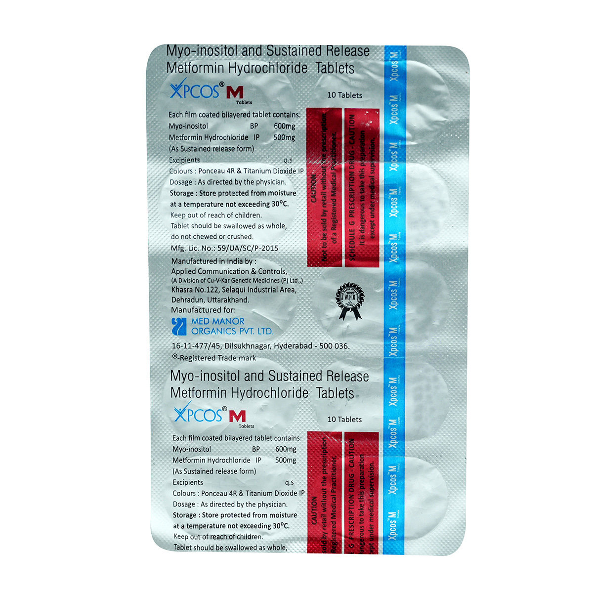 Xpcos M Tablet 10's, Pack of 10 TABLETS Xpcos M Tablet 10's, Pack of 10 TABLETS