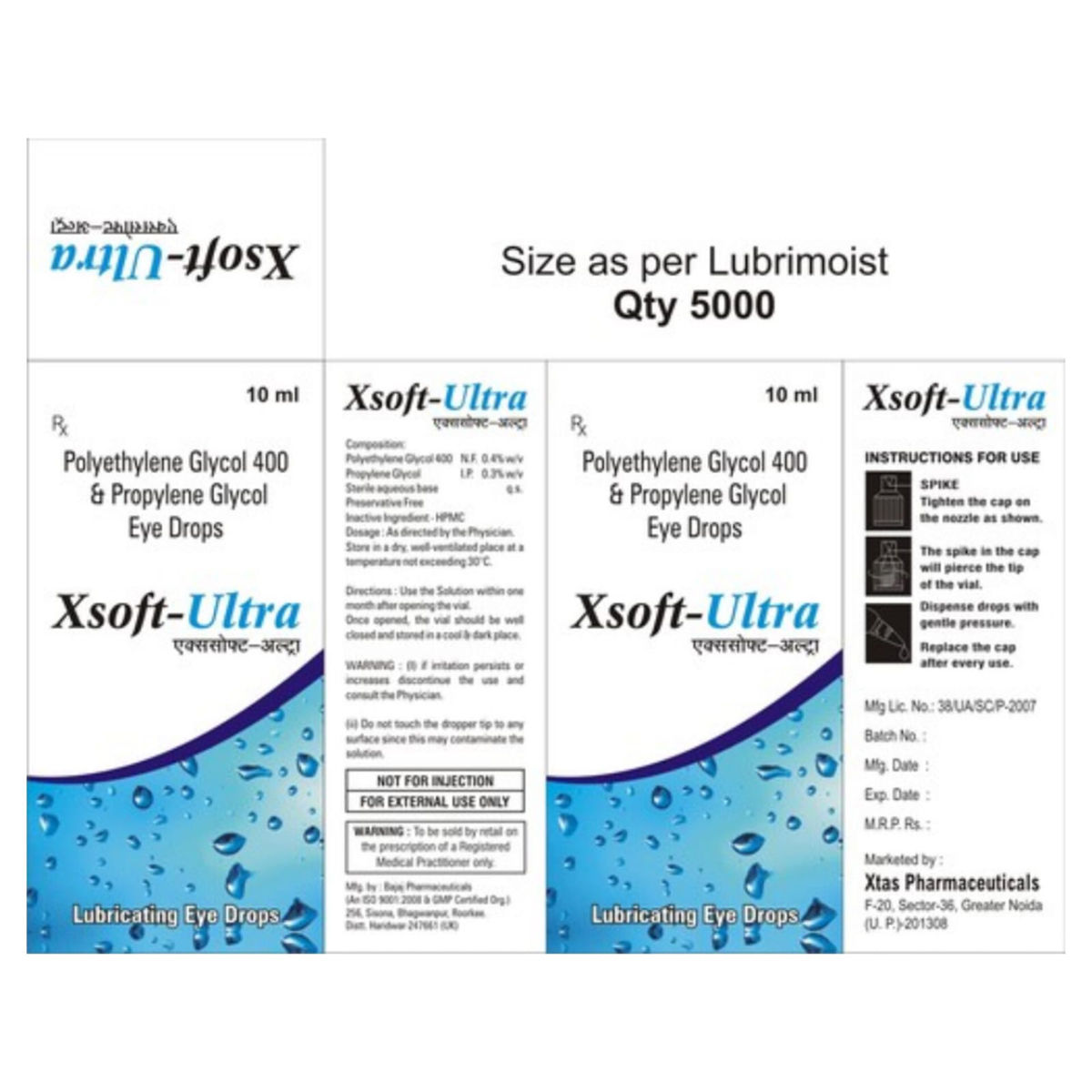 Xsoft-Ultra Eye Drops 10 ml, Pack of 1 EYE DROPS Xsoft-Ultra Eye Drops 10 ml, Pack of 1 EYE DROPS