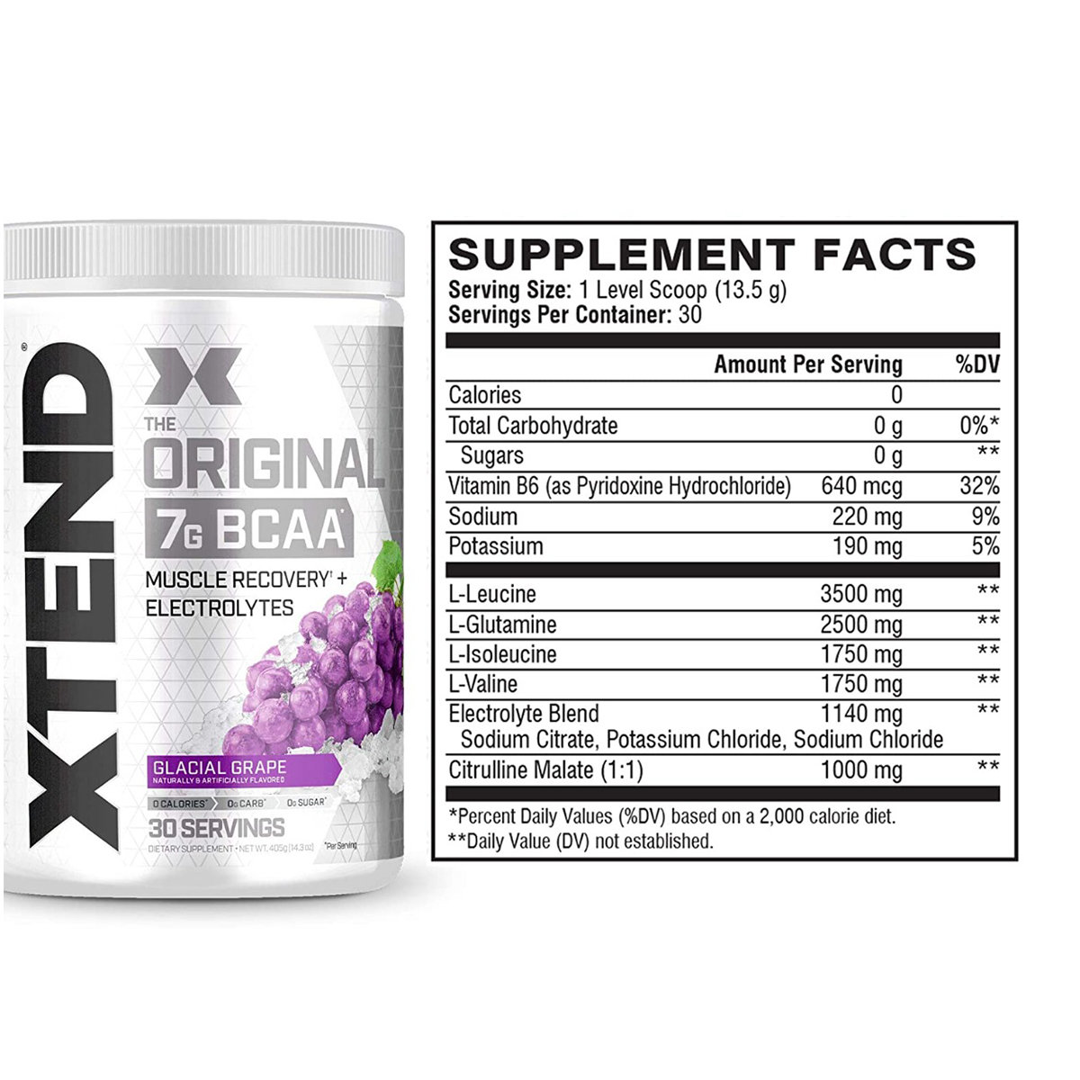 Xtend Original 7G BCAA Glacial Grape Flavour Powder, 405 gm, Pack of 1 Xtend Original 7G BCAA Glacial Grape Flavour Powder, 405 gm, Pack of 1